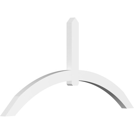 Ekena Millwork Archdale Architectural Grade PVC Gable Bracket, 108"W x 54"H x 4"D x 6"F, 12/12 Pitch GBP108X54X0406ARC00